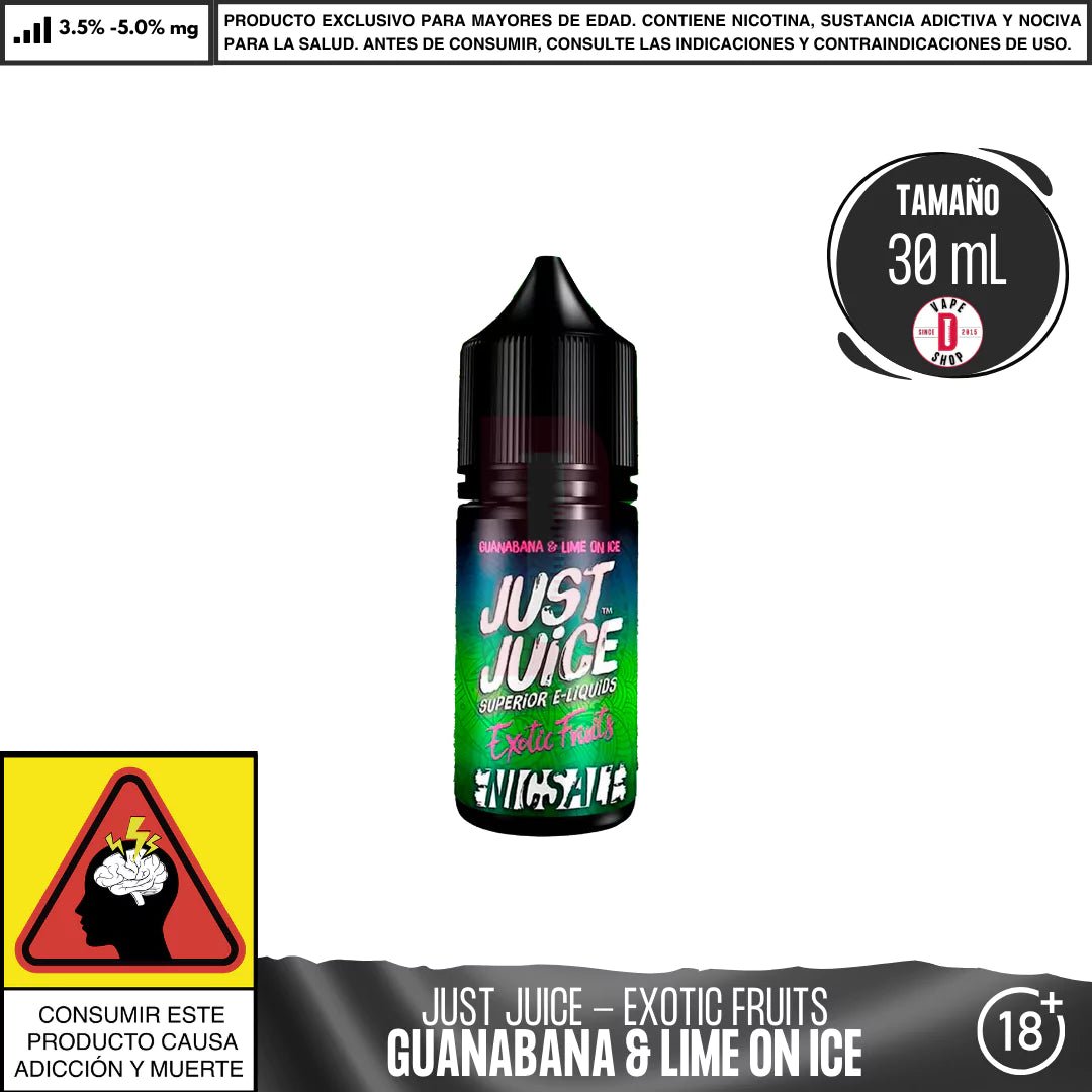 Guanabana & Lime on Ice Salts - Sales de Nicotina - Just Juice | SN - JJ - GLI - 50