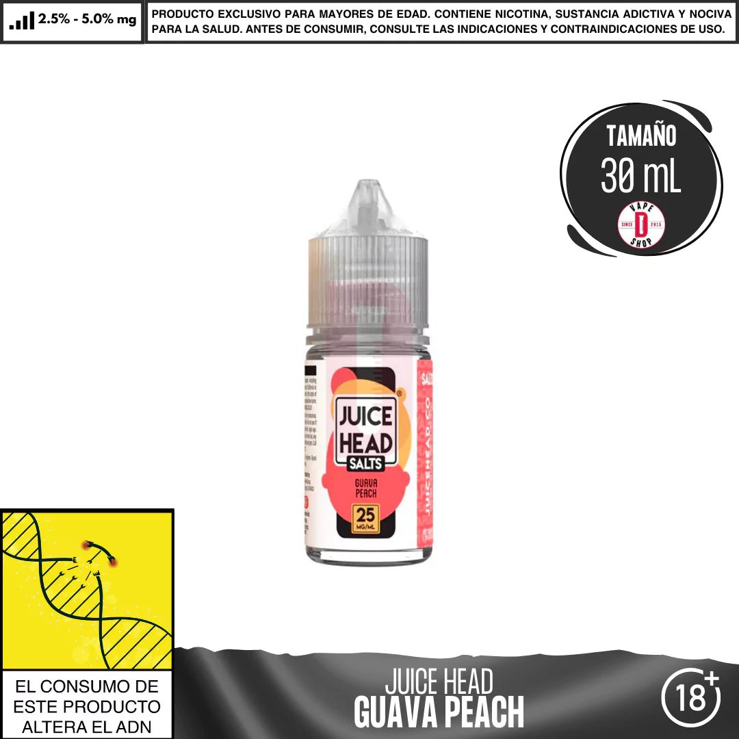 Guava Peach Salts - Sales de Nicotina - Juice Head | SN - JH - GP - 00