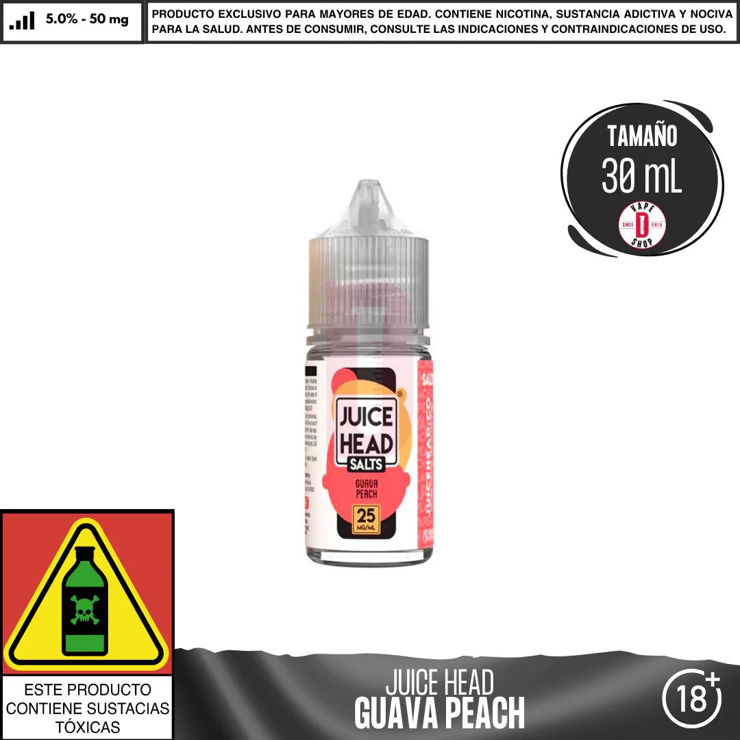 Guava Peach Salts - Sales de Nicotina - Juice Head | SN - JH - GP - 01