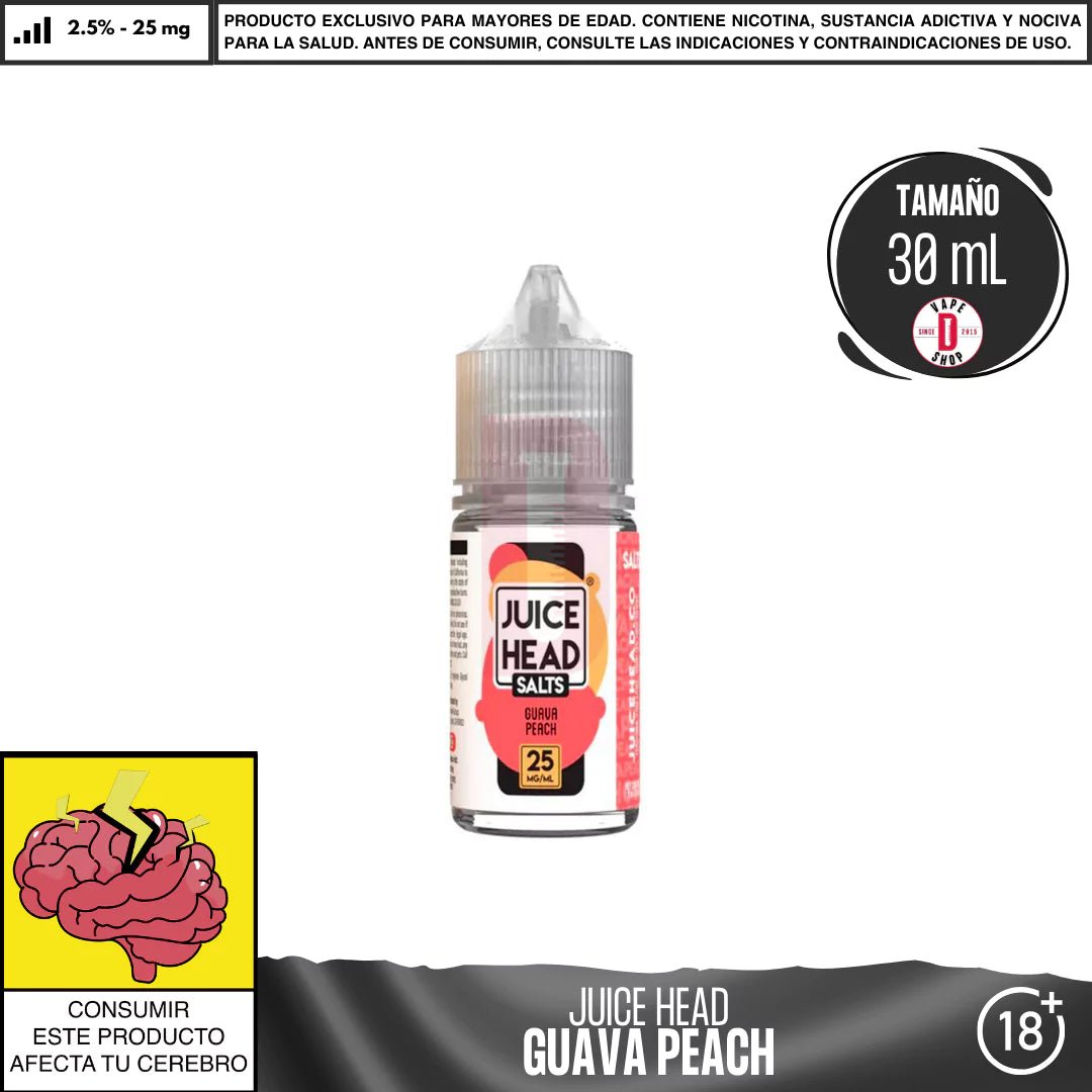 Guava Peach Salts - Sales de Nicotina - Juice Head | SN - JH - GP - 00