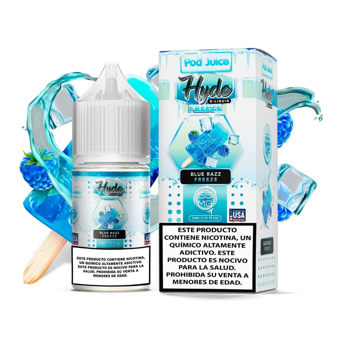 Hyde Blue Razz Freeze Salts - Sales de Nicotina - Pod Juice | SN - PJ - HYDE - BRF - 35