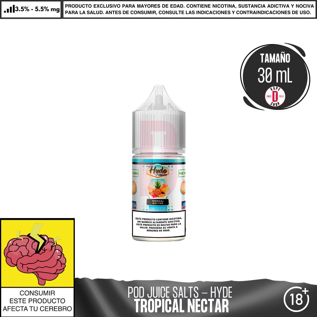 Hyde Tropical Nectar Salts - Sales de Nicotina - Pod Juice | SN - PJ - HYDE - TRN - 35