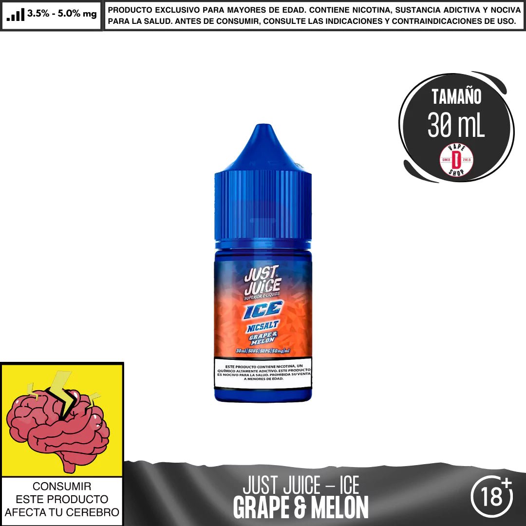 ICE Grape & Melon Salts - Sales de Nicotina - Just Juice | SN - JJ - ICE - GRM - 50