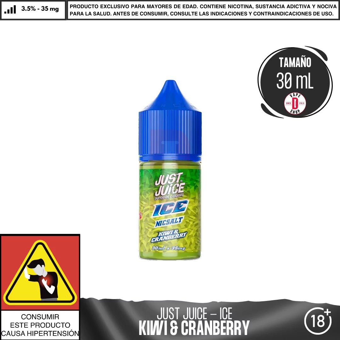 ICE Kiwi & Cranberry Salts - Sales de Nicotina - Just Juice | SN - JJ - ICE - KIC - 35