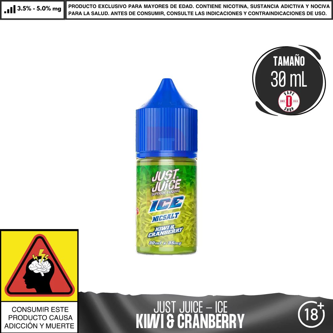 ICE Kiwi & Cranberry Salts - Sales de Nicotina - Just Juice | SN - JJ - ICE - KIC - 35