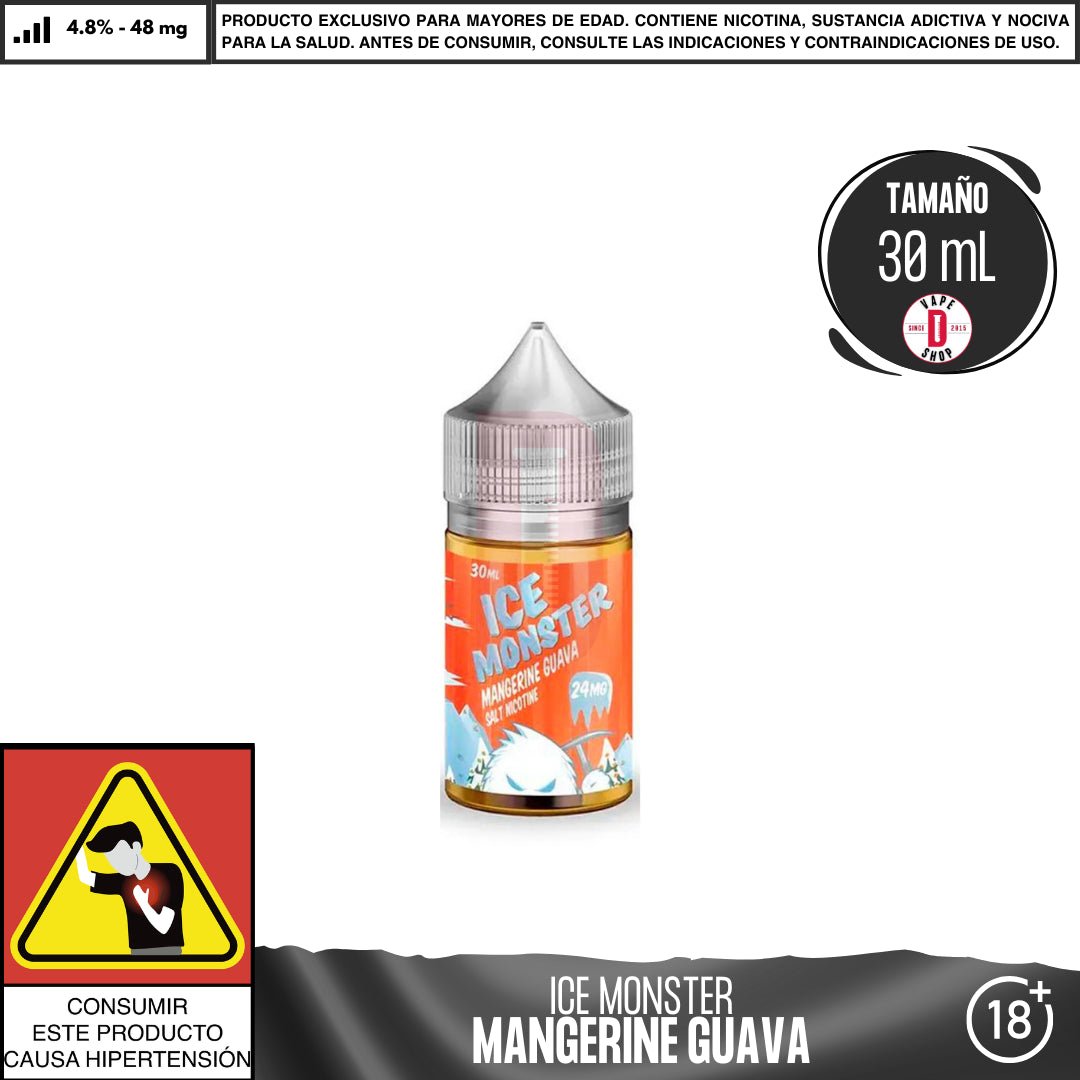 Ice Monster Mangerine Guava Salts - Sales de Nicotina - Monsterlabs | SN - ML - IM - MG - 48
