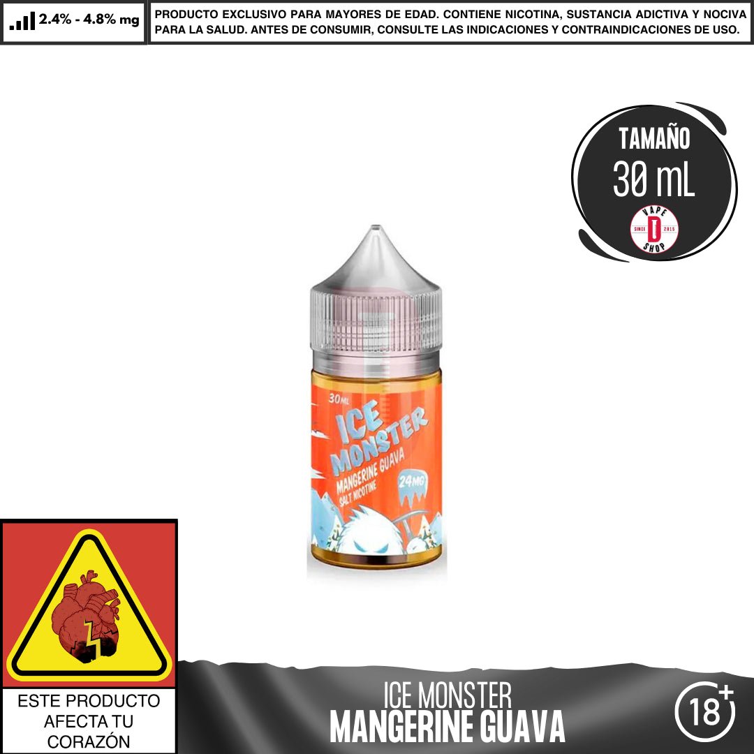 Ice Monster Mangerine Guava Salts - Sales de Nicotina - Monsterlabs | SN - ML - IM - MG - 24