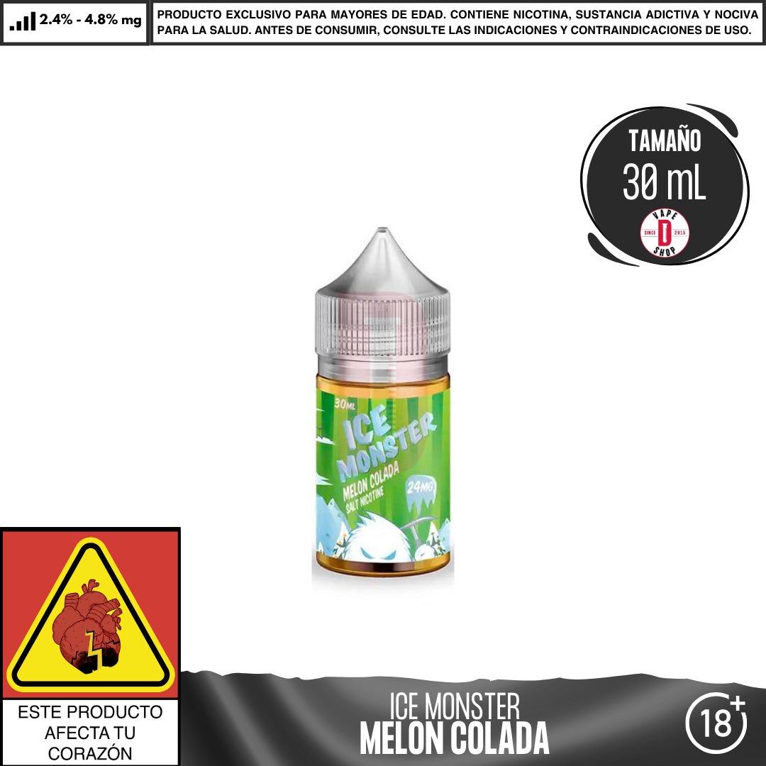 Ice Monster Melon Colada Salts - Sales de Nicotina - Monsterlabs | SN - ML - IM - MC - 24