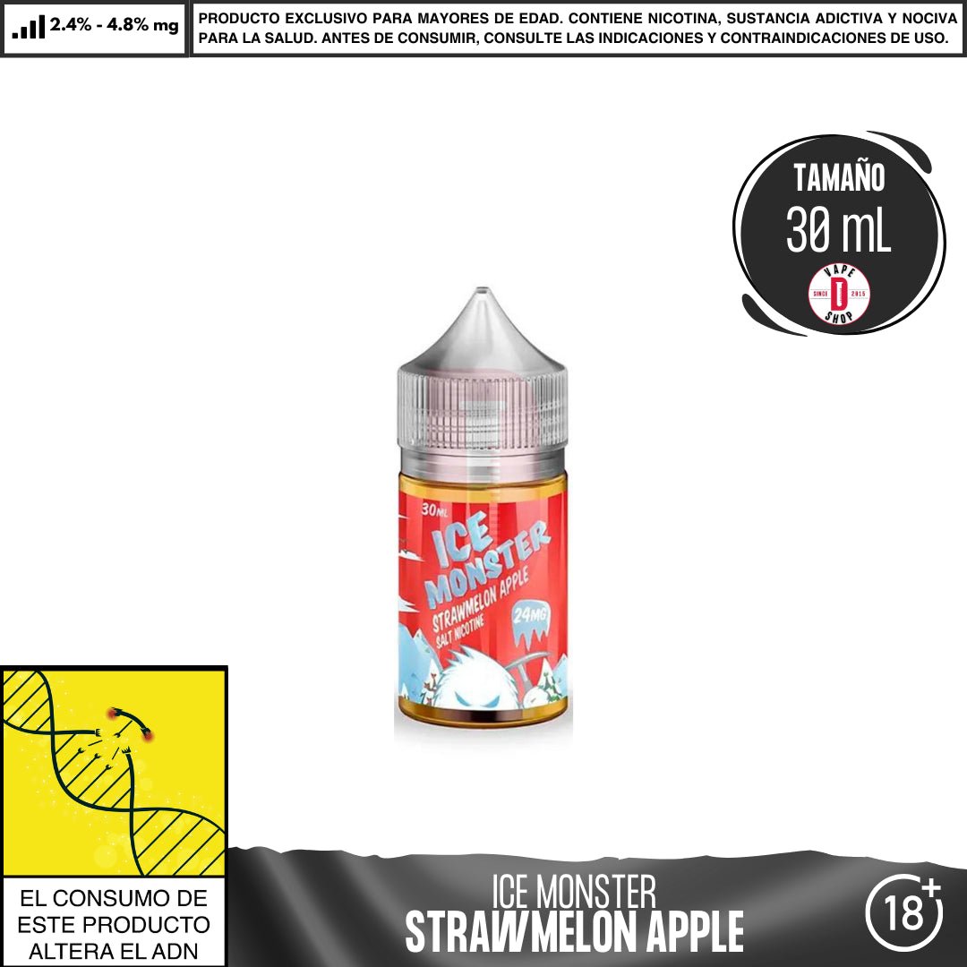 Ice Monster Strawmelon Apple Salts - Sales de Nicotina - Monsterlabs | SN - ML - IM - SA - 24