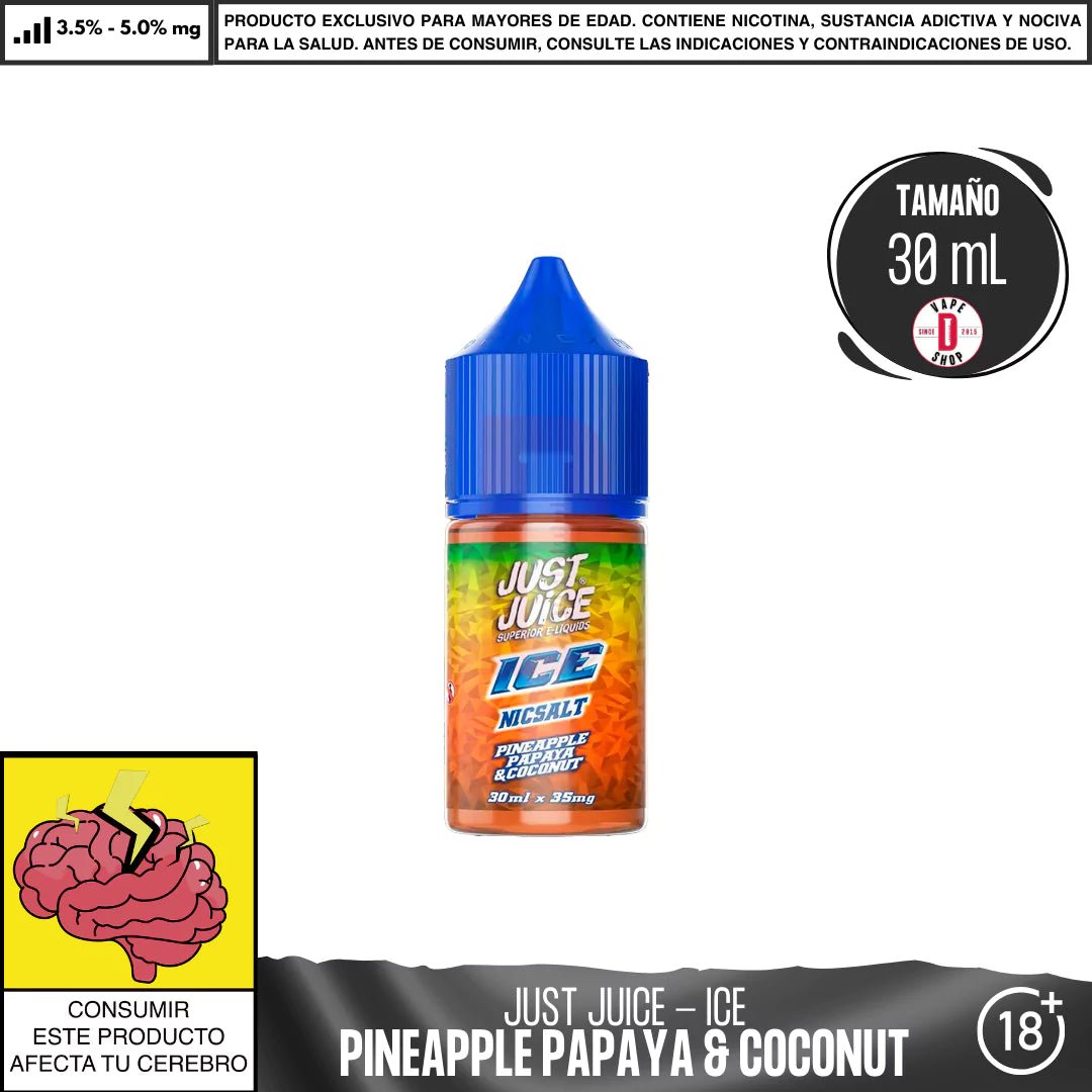 ICE Pineapple Papaya & Coconut Salts - Sales de Nicotina - Just Juice | SN - JJ - ICE - PPC - 35