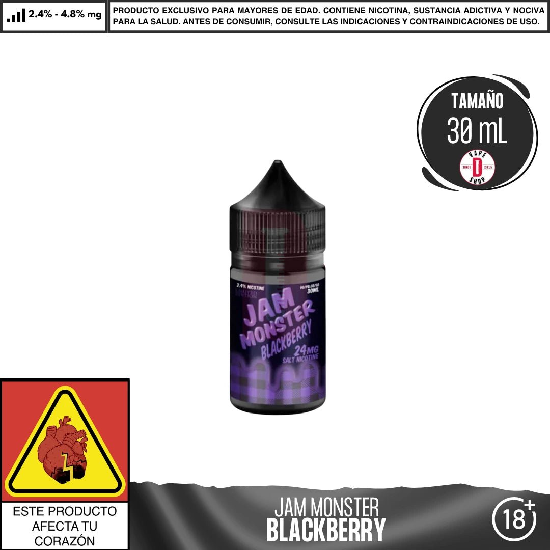 Jam Monster Blackberry Salts - Sales de Nicotina - Monsterlabs | SN - ML - JM - BLB - 24