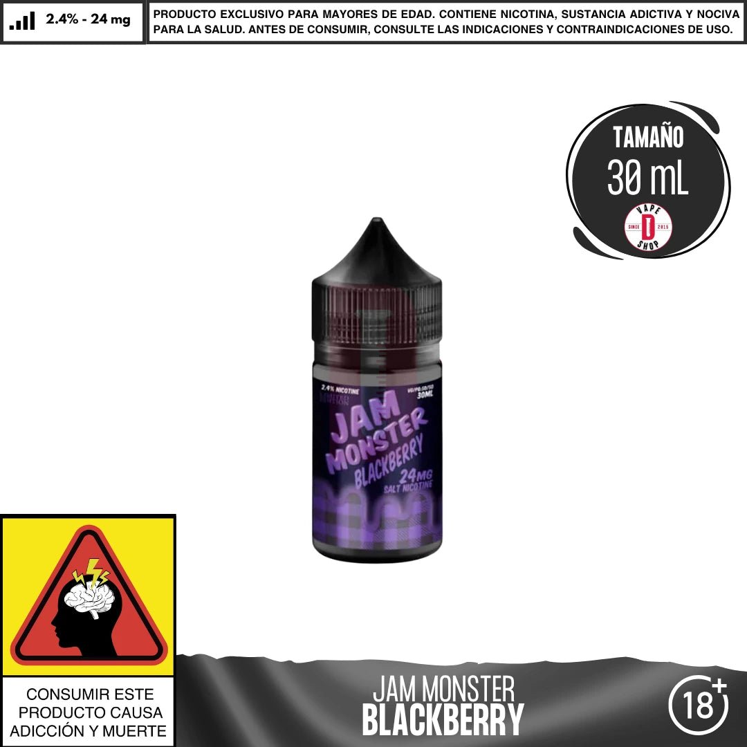 Jam Monster Blackberry Salts - Sales de Nicotina - Monsterlabs | SN - ML - JM - BLB - 24
