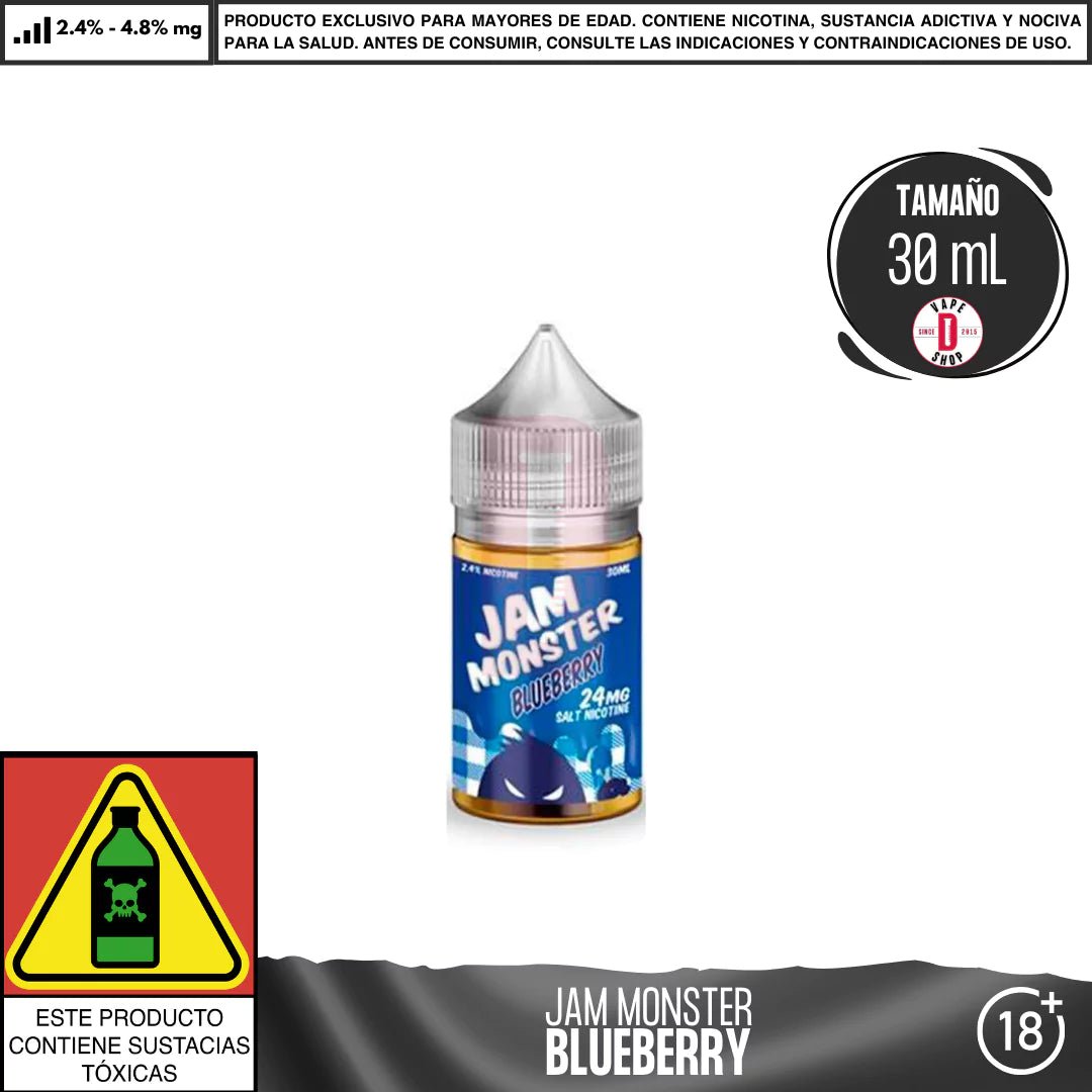 Jam Monster Blueberry Salts - Sales de Nicotina - Monsterlabs | SN - ML - JM - BB - 24