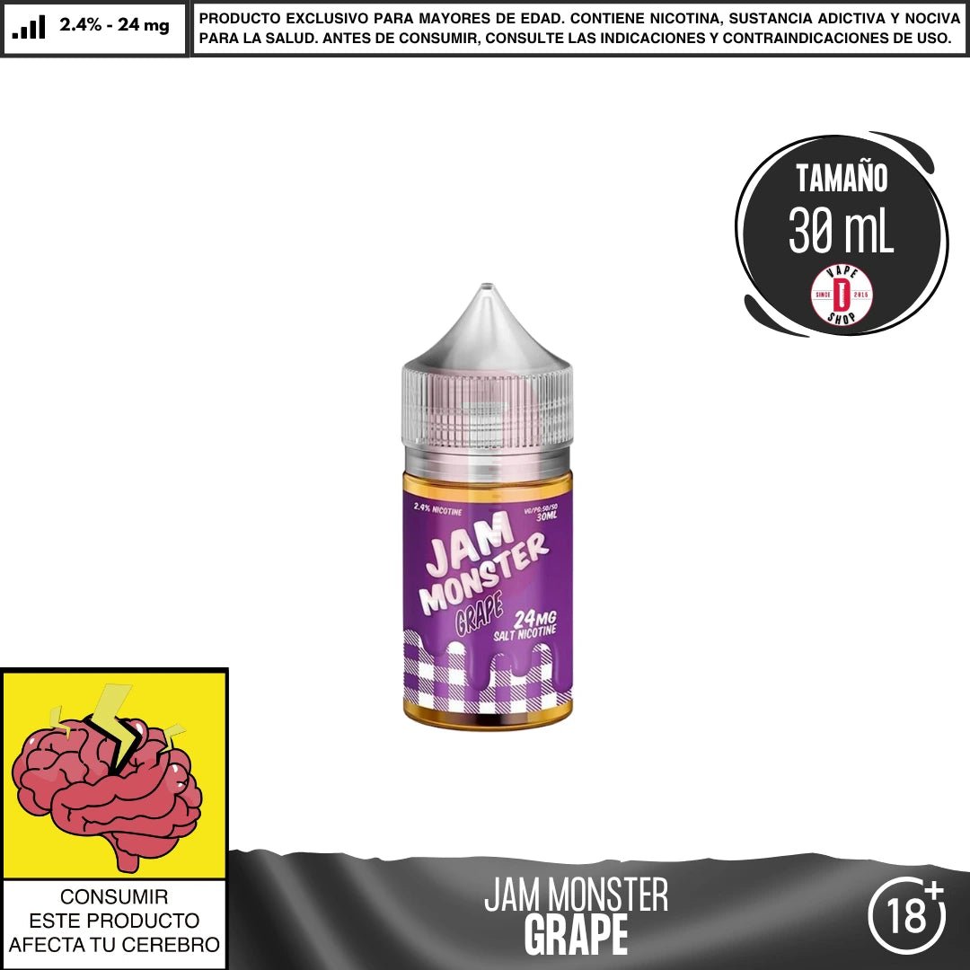 Jam Monster Grape Salts - Sales de Nicotina - Monsterlabs | SN - ML - JM - GR - 24