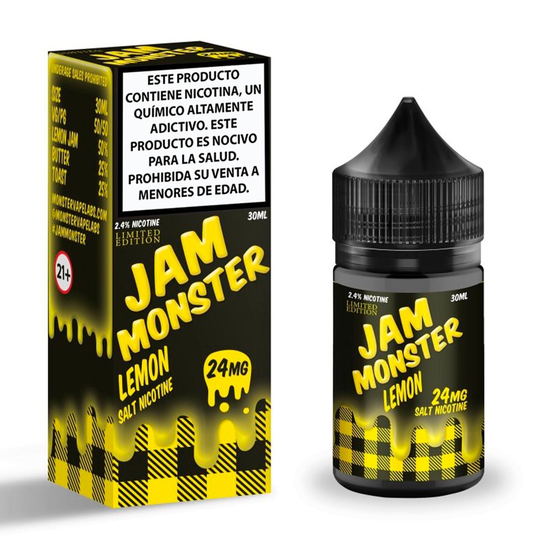 Jam Monster Lemon Salts - Sales de Nicotina - Monsterlabs | SN - ML - JM - LM - 24