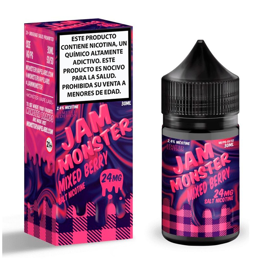 Jam Monster Mixed Berry Salts - Sales de Nicotina - Monsterlabs | SN - ML - JM - MB - 24