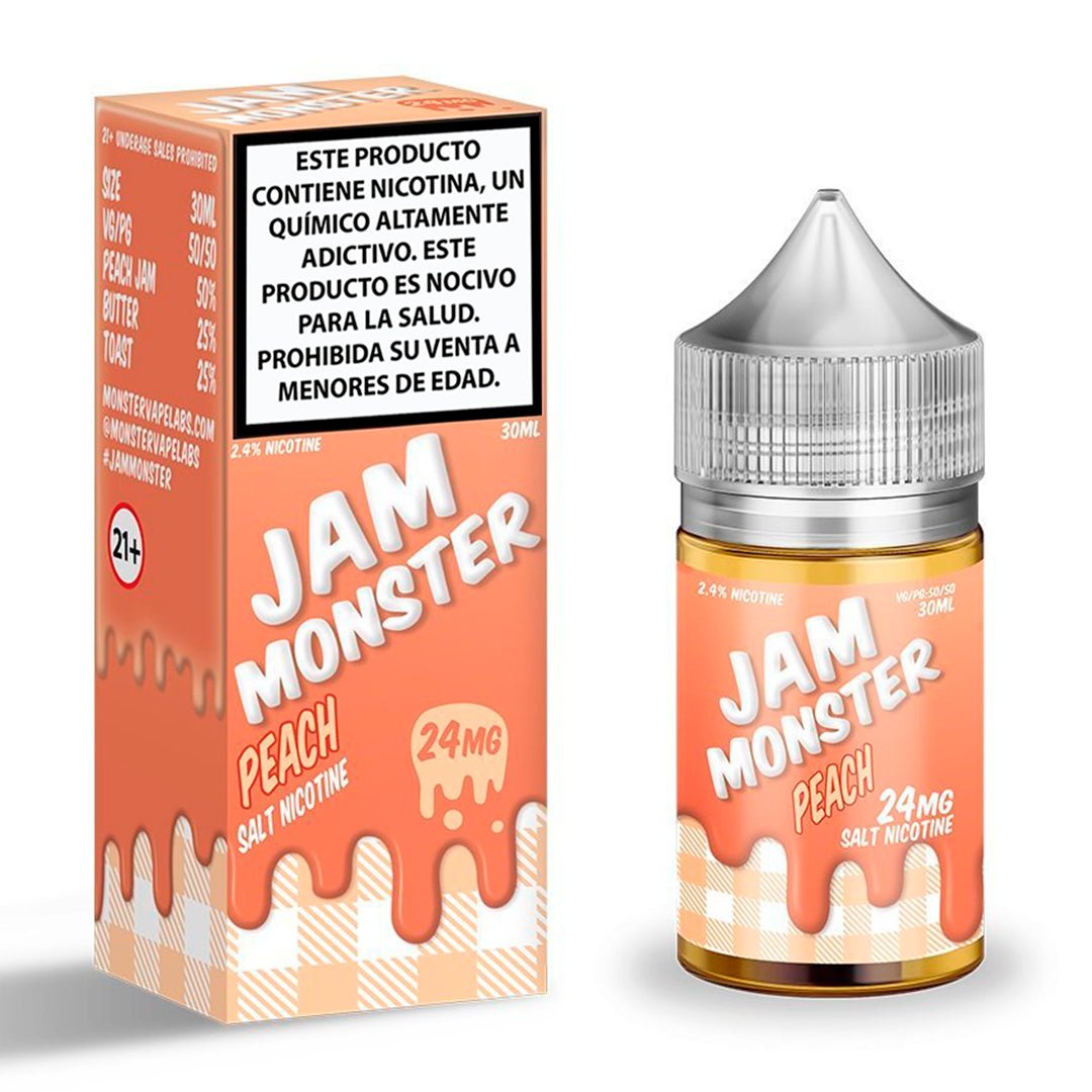 Jam Monster Peach Salts - Sales de Nicotina - Monsterlabs | SN - ML - JM - PH - 24