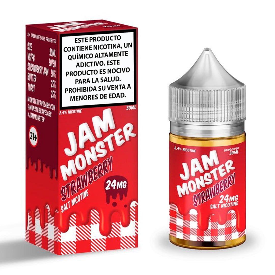 Jam Monster Strawberry Salts - Sales de Nicotina - Monsterlabs | SN - ML - JM - ST - 24