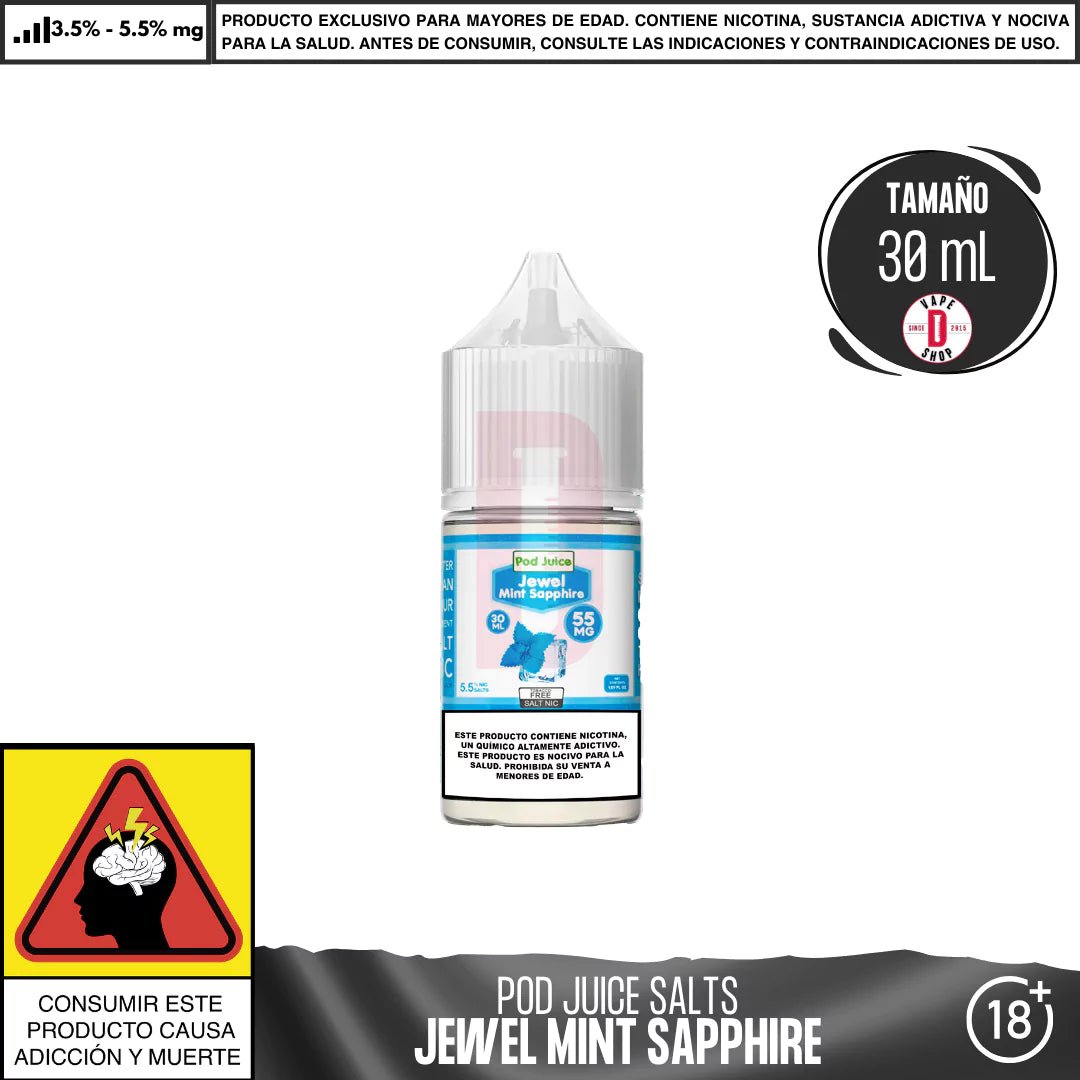 Jewel Mint Sapphire Salts - Sales de Nicotina - Pod Juice | SN - PJ - JMS - 35