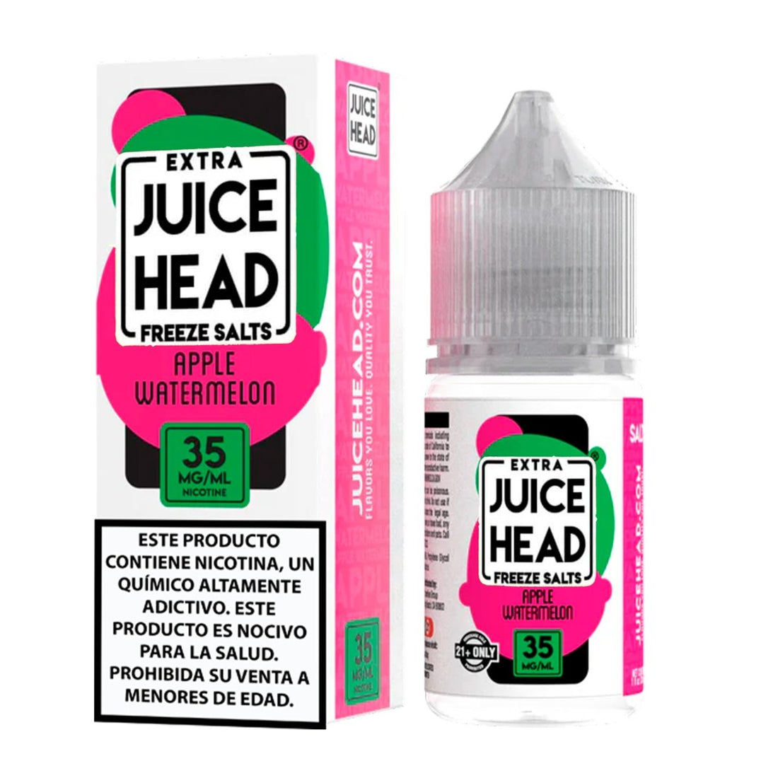 Juice Head - Apple Watermelon Extra Freeze Salts - Sales de Nicotina - Juice Head | SN - JH - AWF - 00