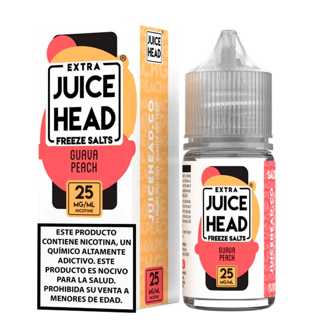 Juice Head - Guava Peach Extra Freeze Salts - Sales de Nicotina - Juice Head | SN - JH - GPF - 00