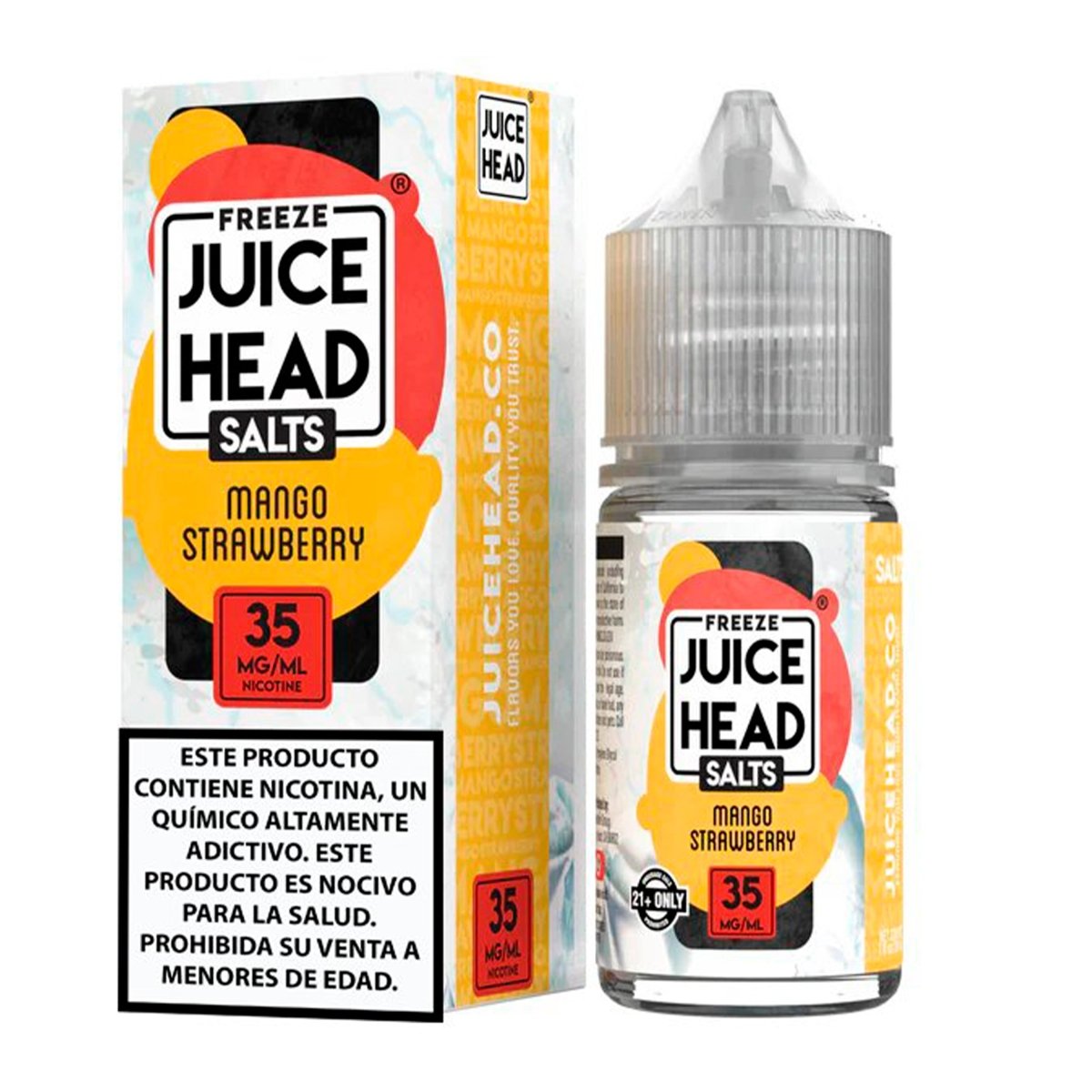 Juice Head - Mango Strawberry Extra Freeze Salts - Sales de Nicotina - Juice Head | SN - JH - MSF - 00