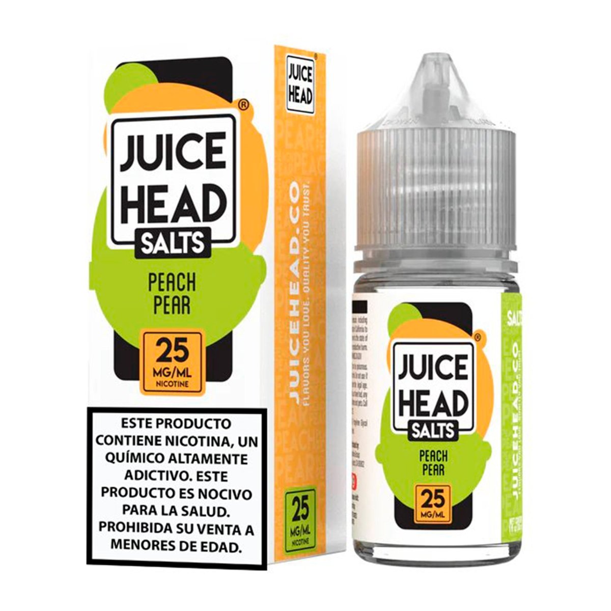 Juice Head - Peach Pear Salts - Sales de Nicotina - Juice Head | SN - JH - PP - 00