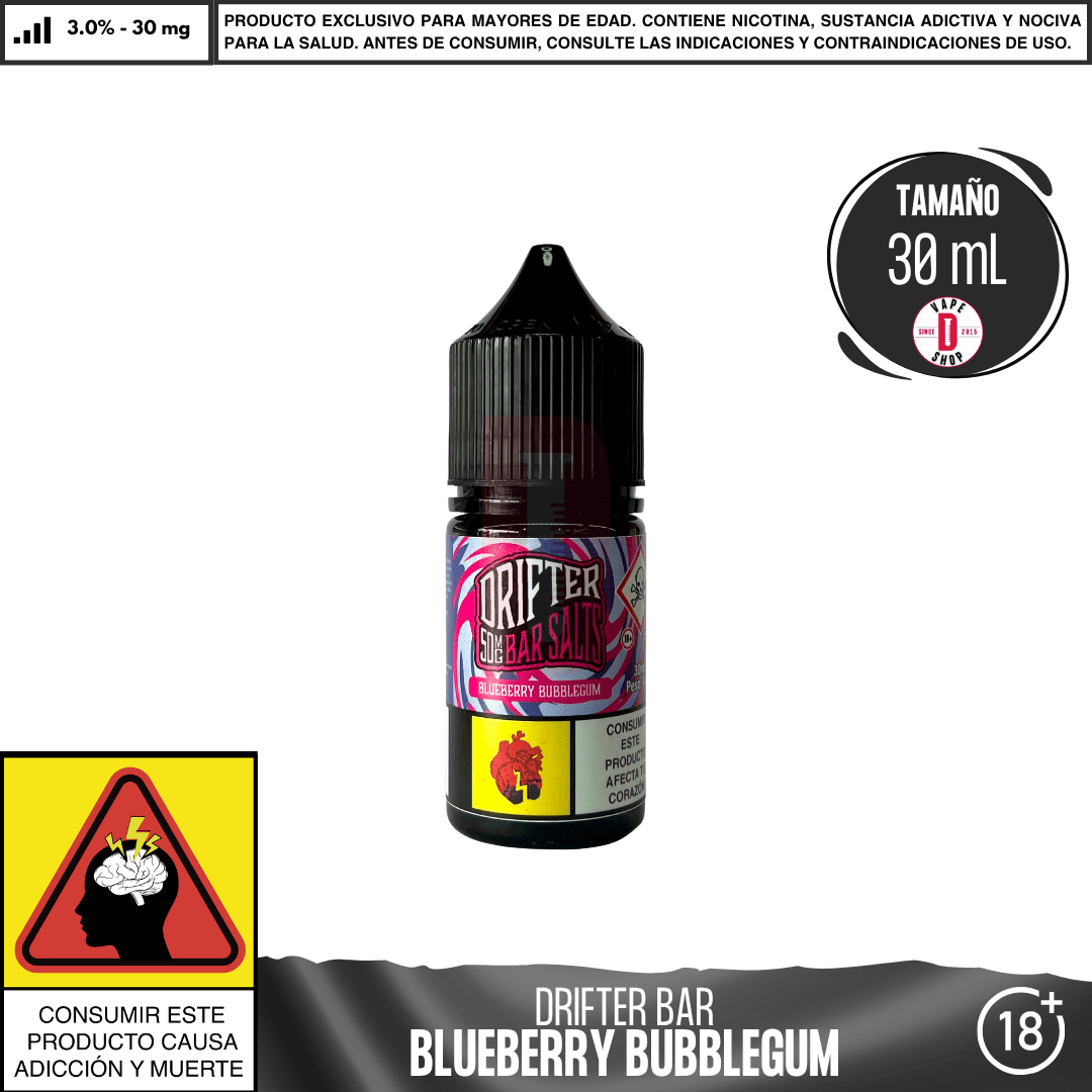 Juice Sauz - Drifter Bar Blueberry Bubblegum Salts - Sales de Nicotina - Juice Sauz | SN - JUS - DRB - BBG - 30