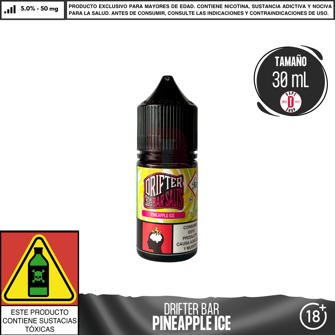 Juice Sauz - Drifter Bar Pineapple Ice Salts - Sales de Nicotina - Juice Sauz | SN - JUS - DRB - PIC - 50