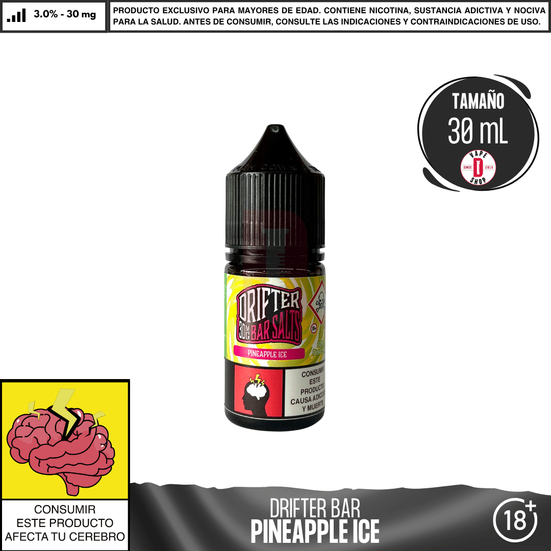 Juice Sauz - Drifter Bar Pineapple Ice Salts - Sales de Nicotina - Juice Sauz | SN - JUS - DRB - PIC - 30