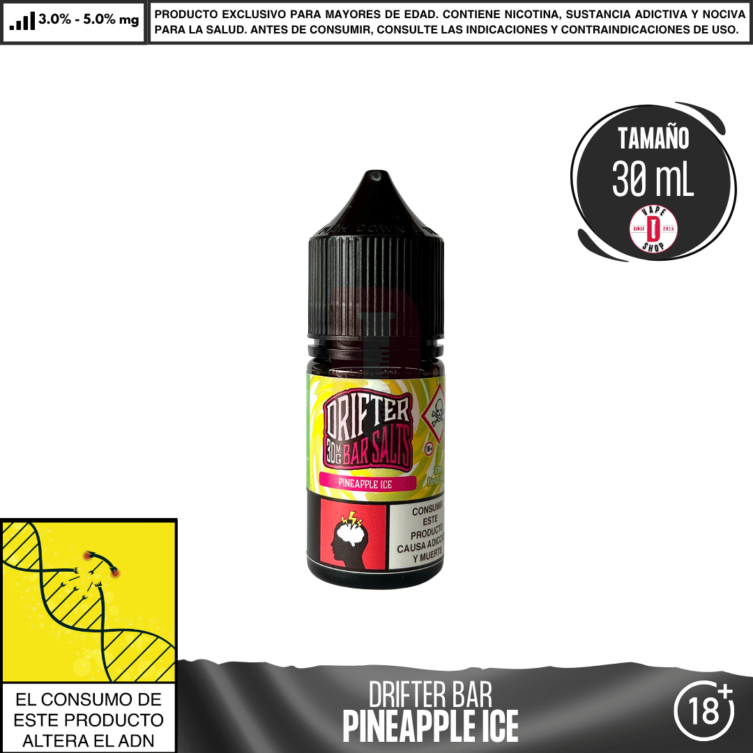 Juice Sauz - Drifter Bar Pineapple Ice Salts - Sales de Nicotina - Juice Sauz | SN - JUS - DRB - PIC - 30
