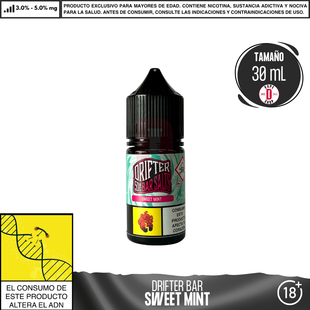Juice Sauz - Drifter Bar Sweet Mint Salts - Sales de Nicotina - Juice Sauz | SN - JUS - DRB - SWM - 30