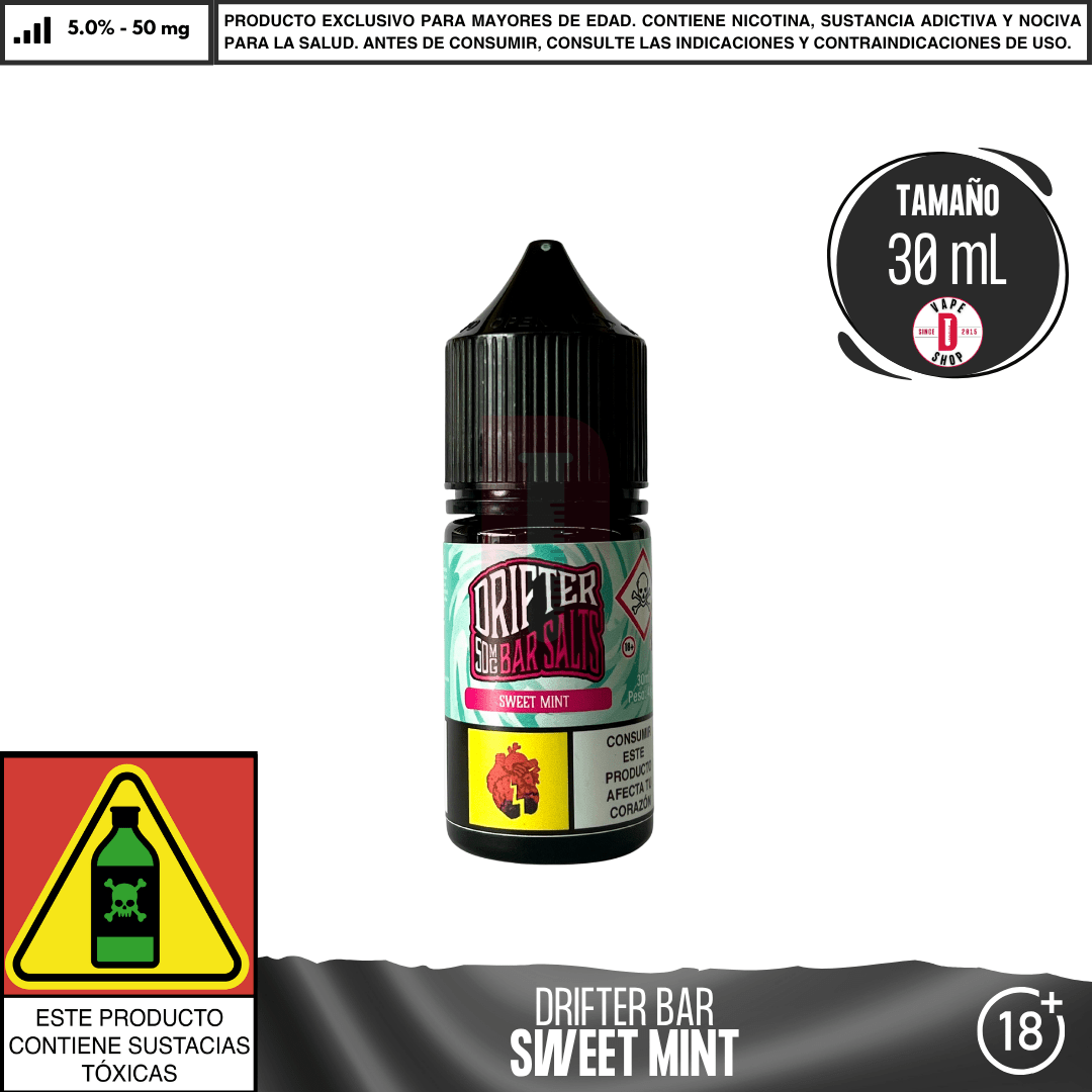 Juice Sauz - Drifter Bar Sweet Mint Salts - Sales de Nicotina - Juice Sauz | SN - JUS - DRB - SWM - 50