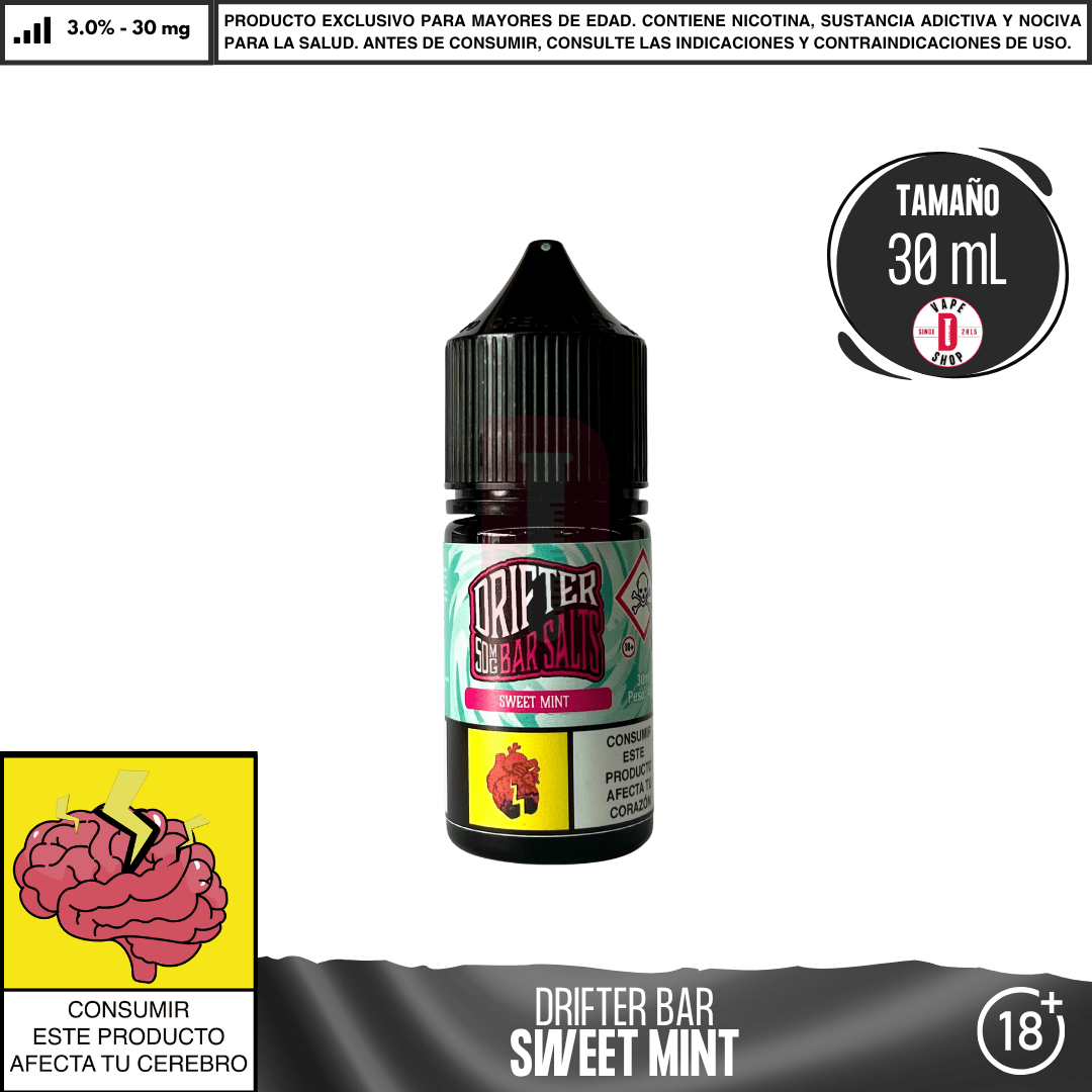 Juice Sauz - Drifter Bar Sweet Mint Salts - Sales de Nicotina - Juice Sauz | SN - JUS - DRB - SWM - 30