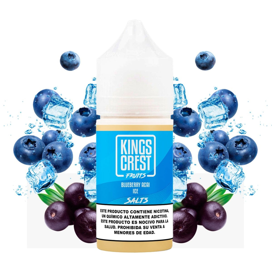 Kings Crest - Fruits Blueberry Acai Ice Salts - Sales de Nicotina - Kings Crest | SN - KK - FBAI - 35