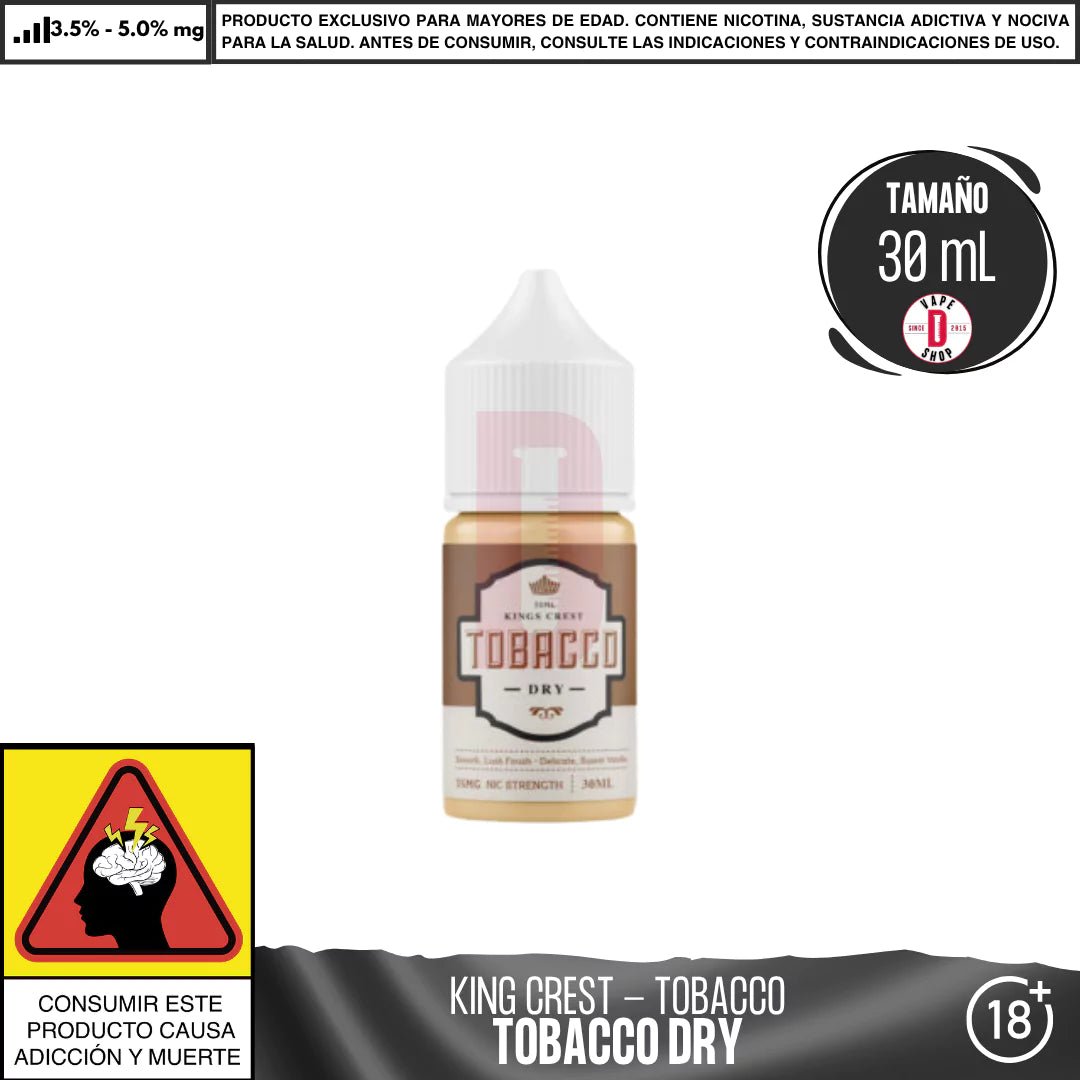 King´s Crest - Línea Tobacco Salts - Sales de Nicotina - King's Crest | SN - KK - TB - SWT - 50