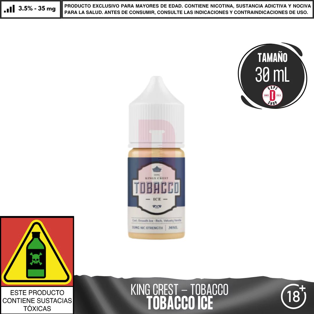 King´s Crest - Línea Tobacco Salts - Sales de Nicotina - King's Crest | SN - KK - TB - ICE - 35