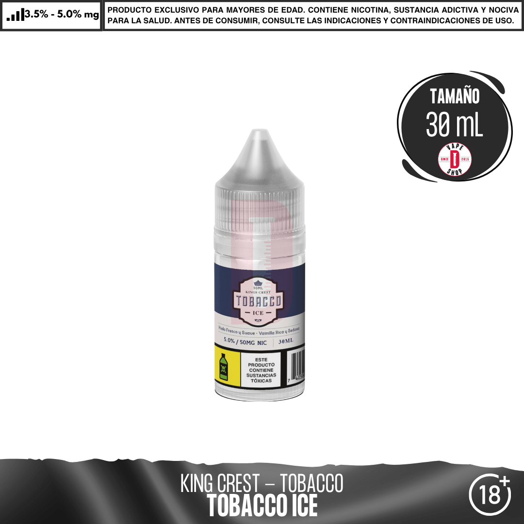 King´s Crest - Línea Tobacco Salts - Sales de Nicotina - King's Crest | SN-KK-TB-DRY-50