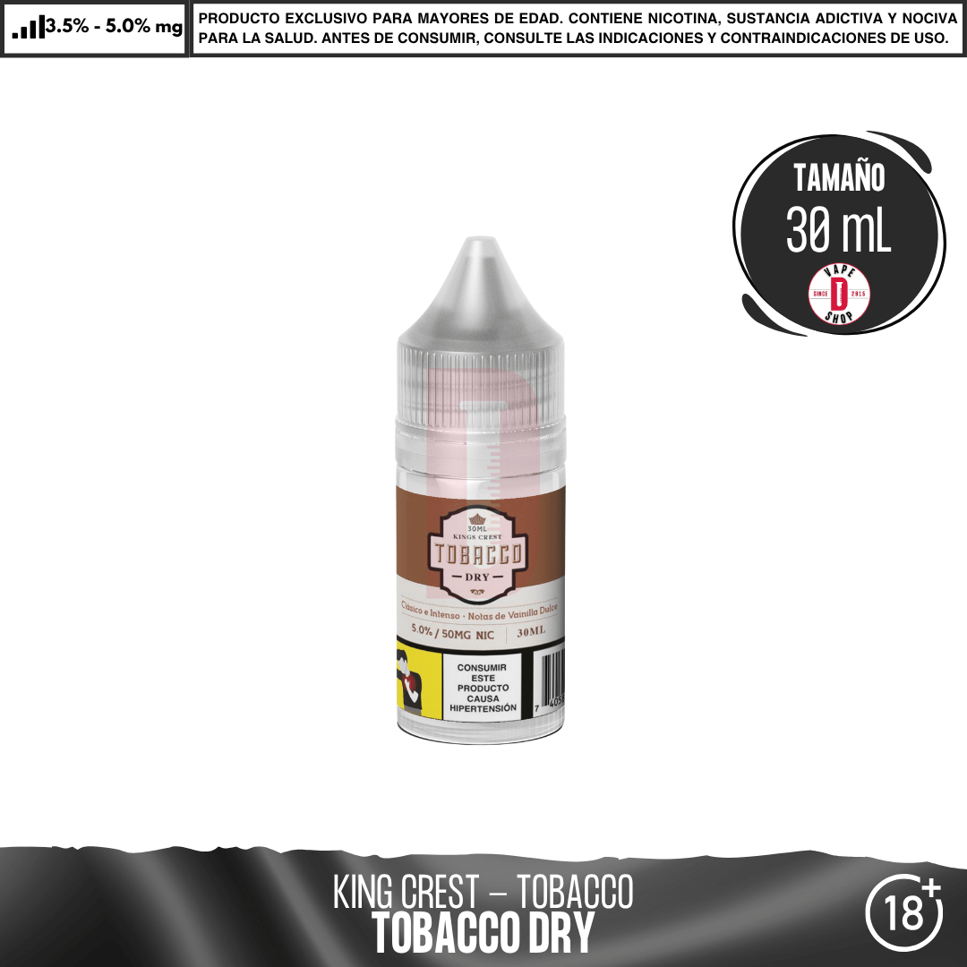King´s Crest - Línea Tobacco Salts - Sales de Nicotina - King's Crest | SN-KK-TB-DRY-35