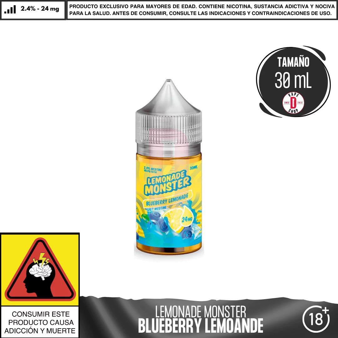 Lemonade Monster Blueberry Salts - Sales de Nicotina - Monsterlabs | SN - ML - LM - BLL - 24