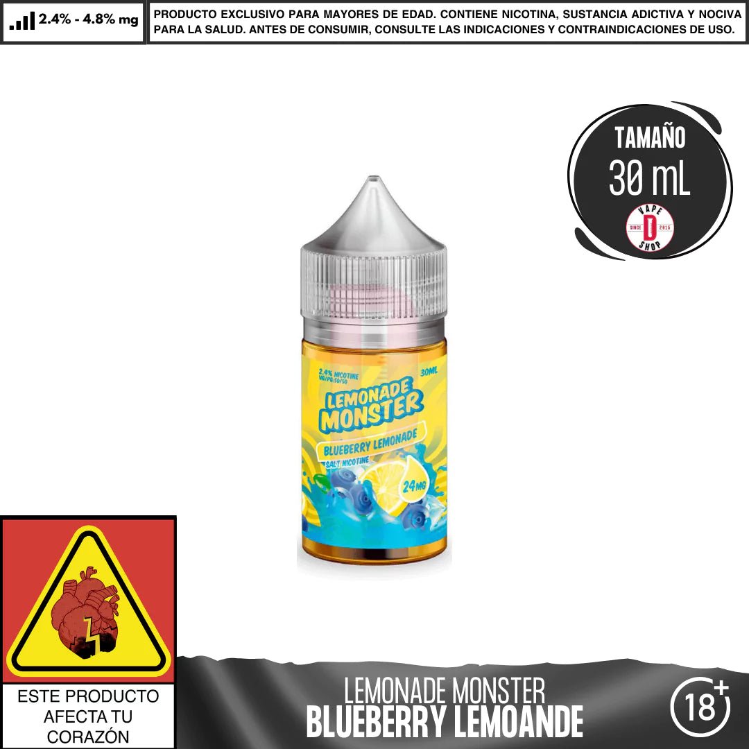 Lemonade Monster Blueberry Salts - Sales de Nicotina - Monsterlabs | SN - ML - LM - BLL - 24