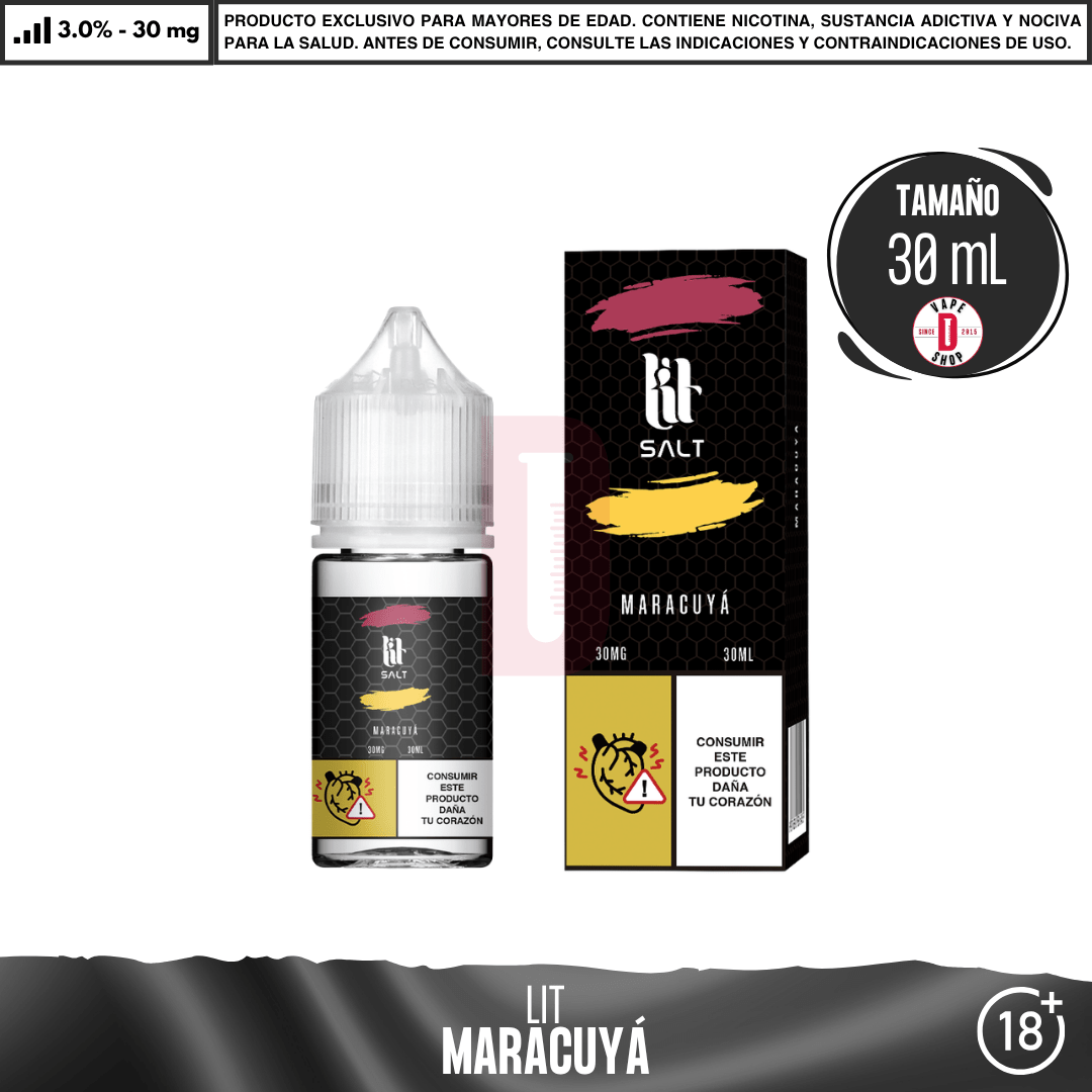 Lit Salts - 9 Sabores Frutales - Sales de Nicotina - Lit Vapes | SN-LIT-MAR-30
