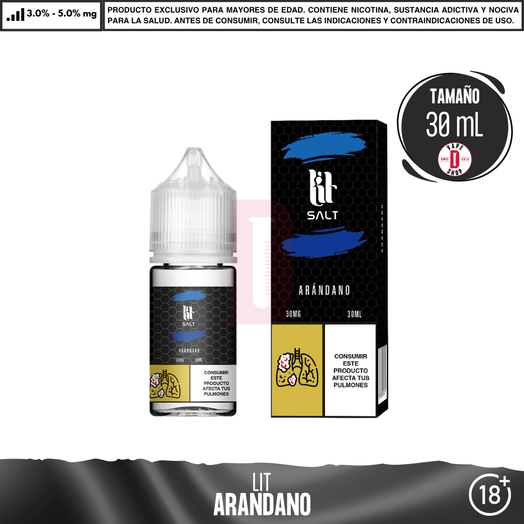 Lit Salts - 9 Sabores Frutales - Sales de Nicotina - Lit Vapes | SN-LIT-ARA-30