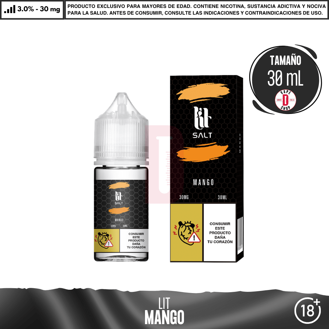 Lit Salts - 9 Sabores Frutales - Sales de Nicotina - Lit Vapes | SN-LIT-MAN-30