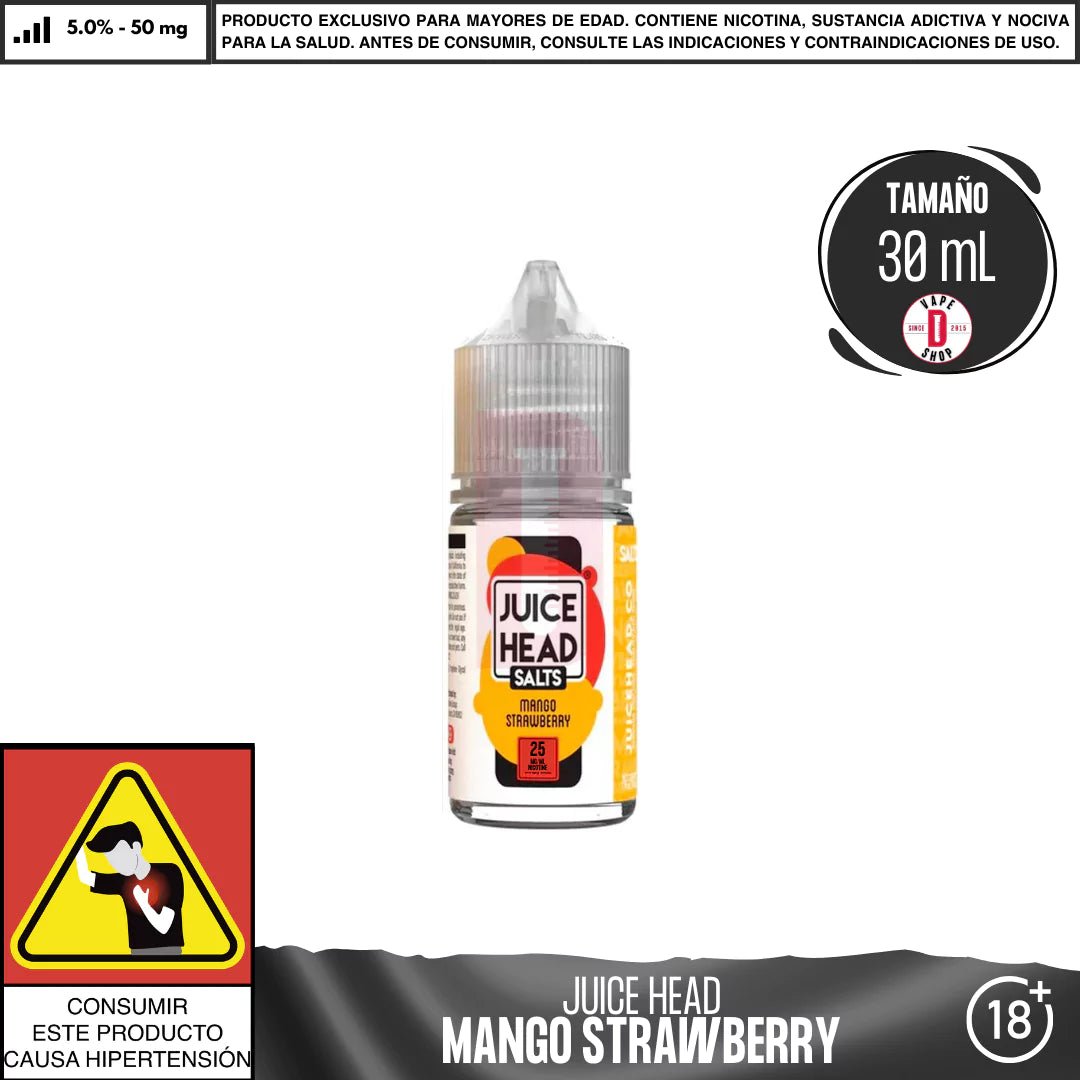 Mango Strawberry Salts - Sales de Nicotina - Juice Head | SN - JH - MS - 01