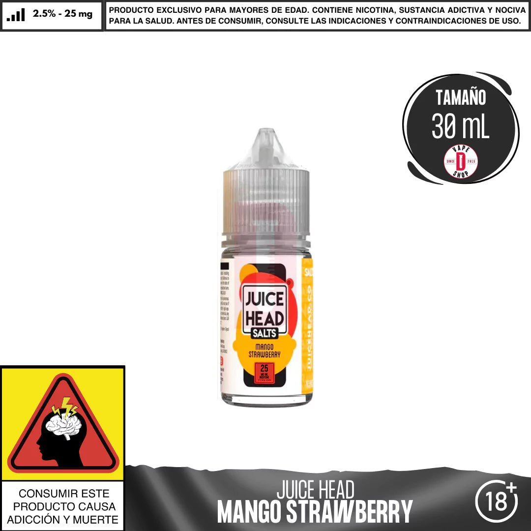 Mango Strawberry Salts - Sales de Nicotina - Juice Head | SN - JH - MS - 00