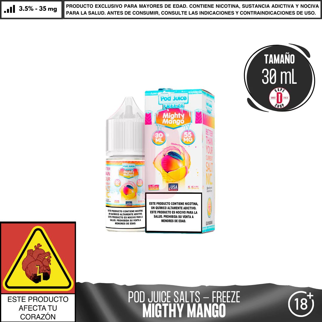 Migthy Mango Freeze Salts - Sales de Nicotina - Pod Juice | SN - PJ - MIMF - 35