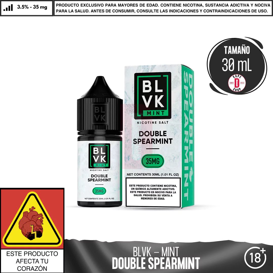 Mint Double Spearmint Salts - Sales de Nicotina - BLVK | SN - BLVK - MIN - DOS - 35