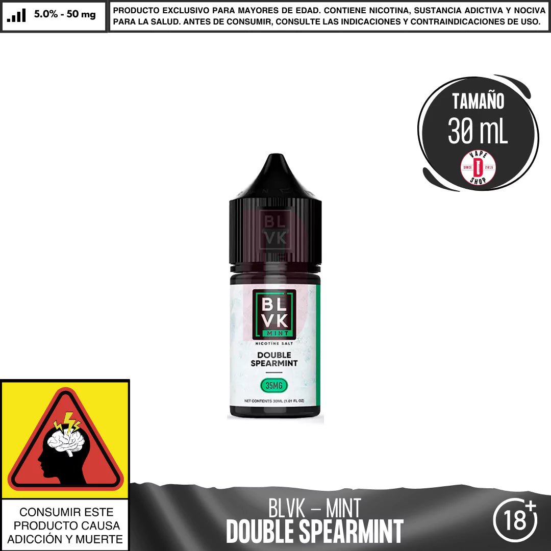 Mint Double Spearmint Salts - Sales de Nicotina - BLVK | SN - BLVK - MIN - DOS - 50
