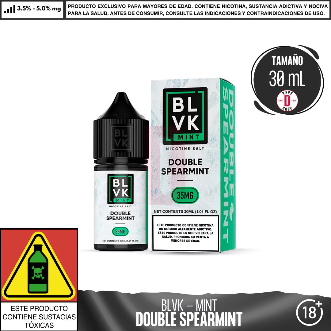 Mint Double Spearmint Salts - Sales de Nicotina - BLVK | SN - BLVK - MIN - DOS - 35
